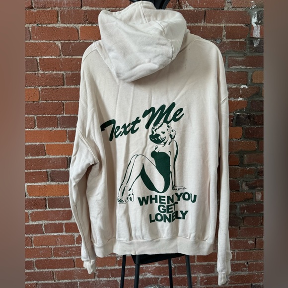 LONELY GHOST “Text Me When You Get Lonely” Heavy Weight Hoodie - Picture 1 of 9